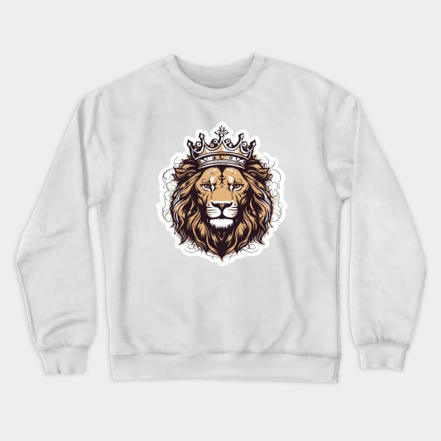 King Lion Crewneck Sweatshirt by inazuma